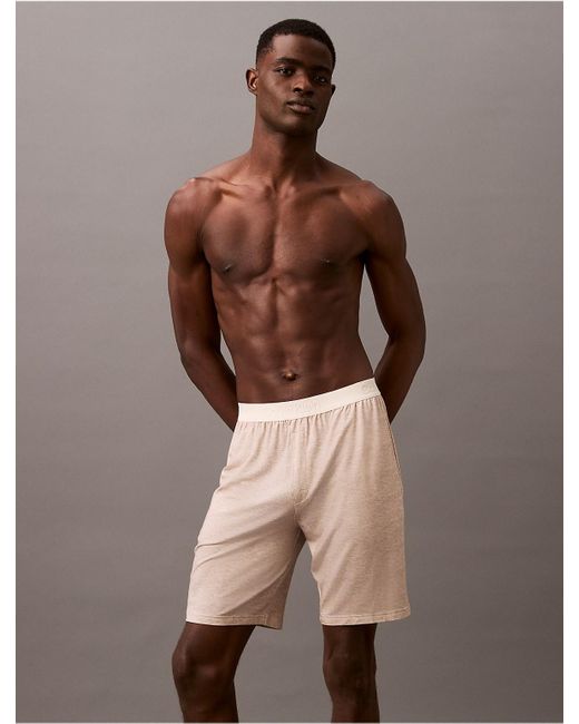 Calvin Klein Brown Ultra Soft Modal Sleep Shorts for men