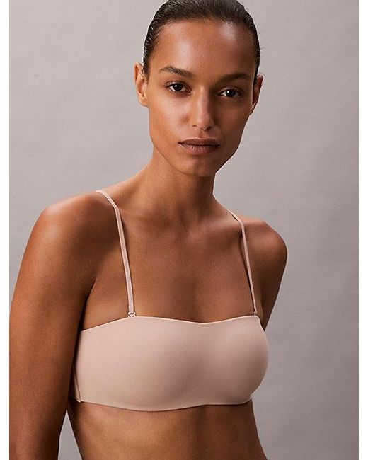 Calvin Klein Strapless Bandeau-Bh in het Natural