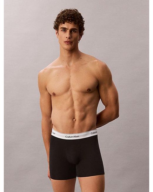 Calvin Klein White 3 Pack Boxer Briefs for men