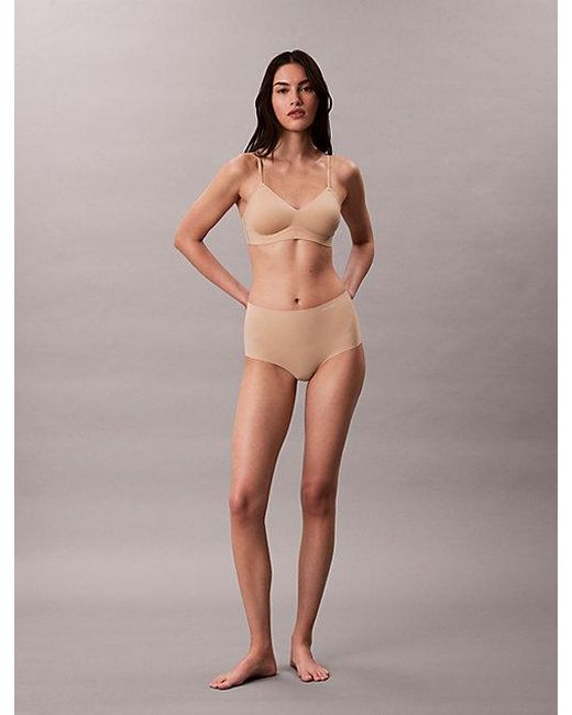 Calvin Klein Brown Lightly Lined Bralette Invisibles