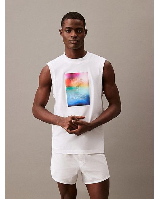 Camiseta sin mangas - Pride Calvin Klein de color Brown