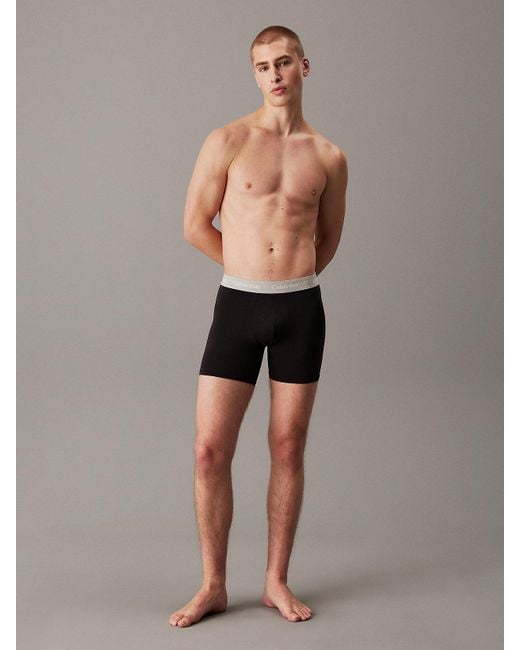 Calvin Klein Black 5 Pack Boxer Briefs - Cotton Stretch for men