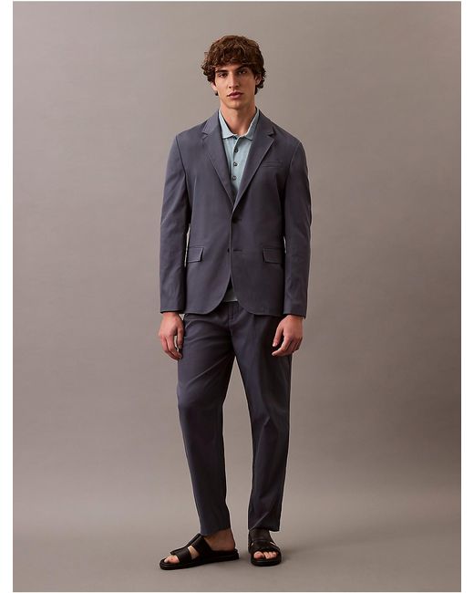 Calvin Klein Gray Packable Tech Classic Blazer for men