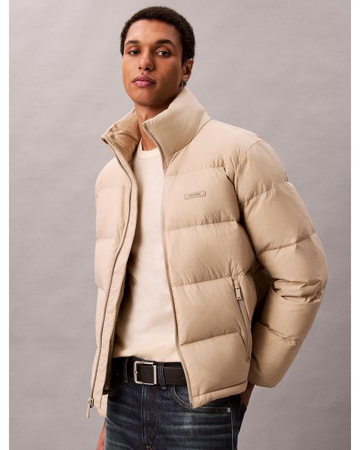Calvin Klein Natural Channelled Down Puffer Jacket for men