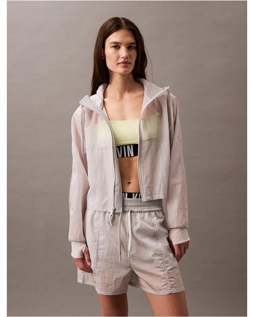 Calvin Klein Brown Active Icon Mesh Jacket