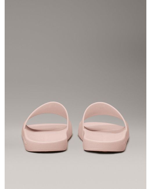 Calvin Klein Pink Logo Sliders