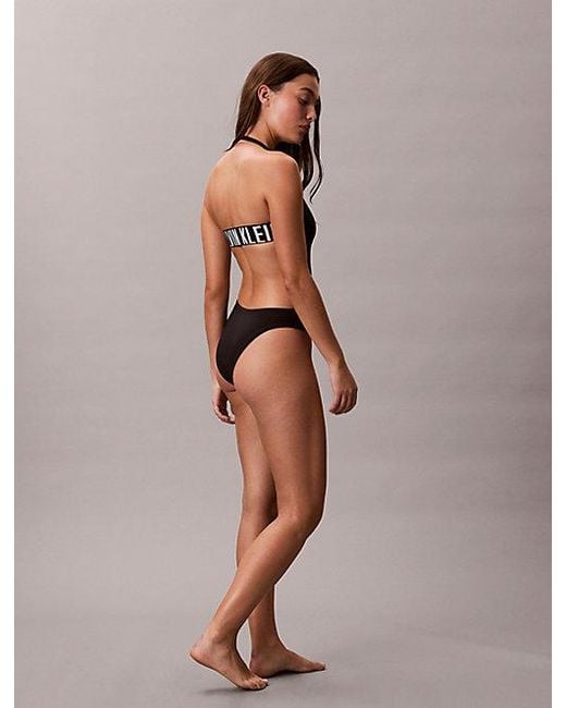 Calvin Klein Black Cut Out Swimsuit Intense Power