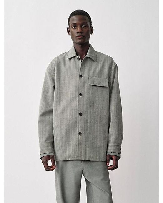Calvin Klein White Kostas Shirt Jacket for men