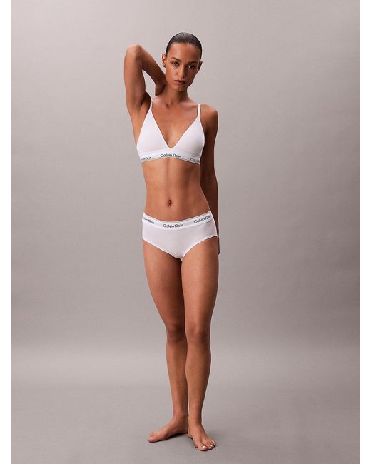 Calvin Klein White Lightly Lined Triangle Bralette