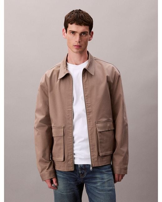Giacca Pratica di Calvin Klein in Natural da Uomo