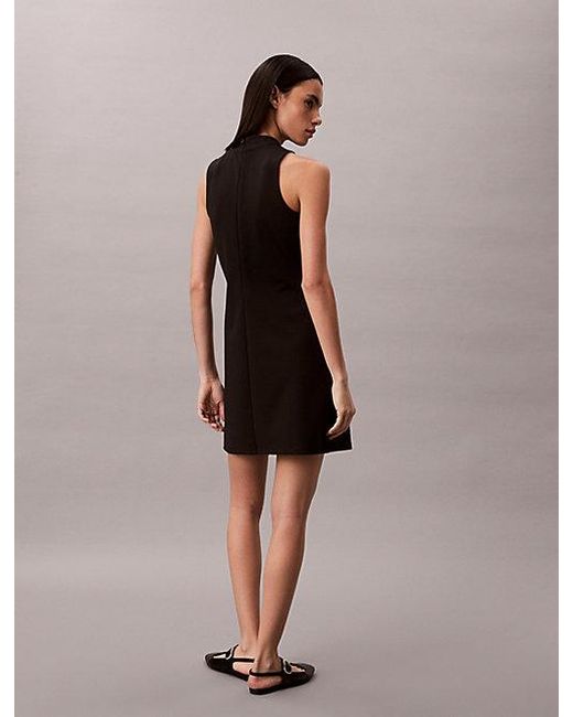 Calvin Klein Brown Dress With Lupe Neck