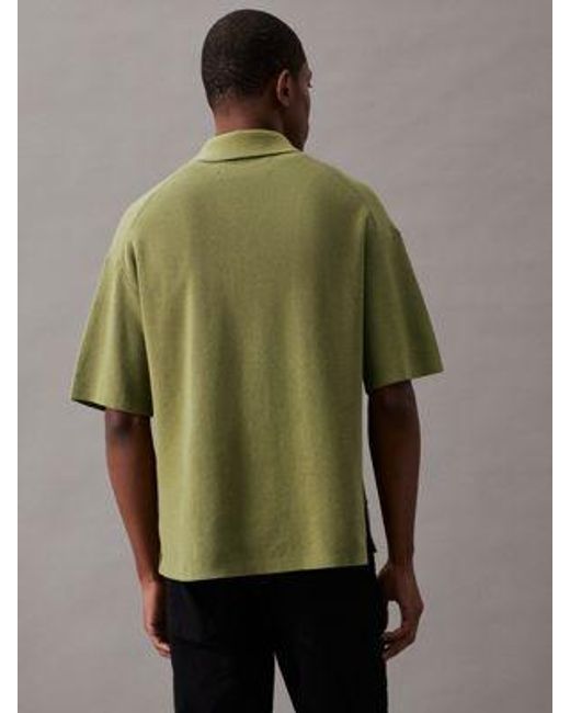 Calvin Klein Relaxed Overhemd Met Korte Mouw in het Multicolor voor heren