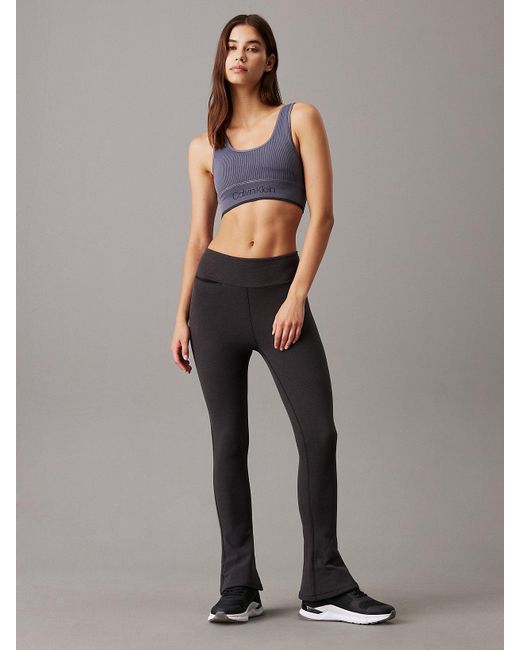 Calvin Klein Black Flared Gym Leggings