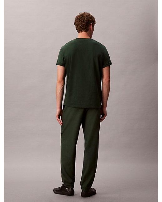 Calvin Klein Black Jeans Premium Cotton Terry Joggers for men