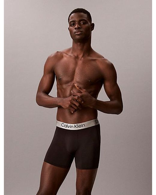 Calvin Klein Black 3 Pack Boxer Briefs Micro Stretch for men