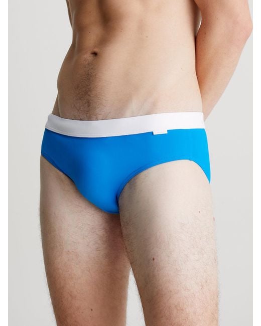 Slip de bain - CK Meta Essentials Calvin Klein pour homme en coloris Blue