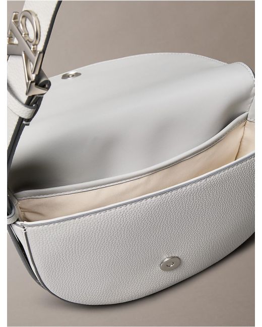 Calvin Klein White Archive Hardware Saddle Bag