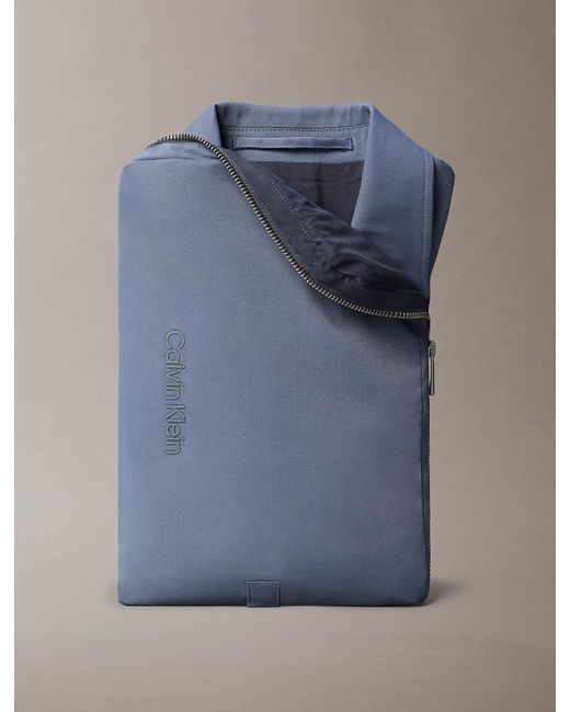 Calvin Klein Blue Slim Tech Travel Blazer for men