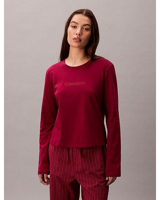 Calvin Klein Red Pants Pyjama Set