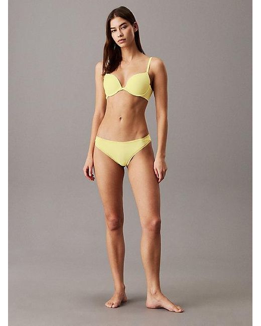 Calvin Klein Plunge Push-Up Bh in het Brown