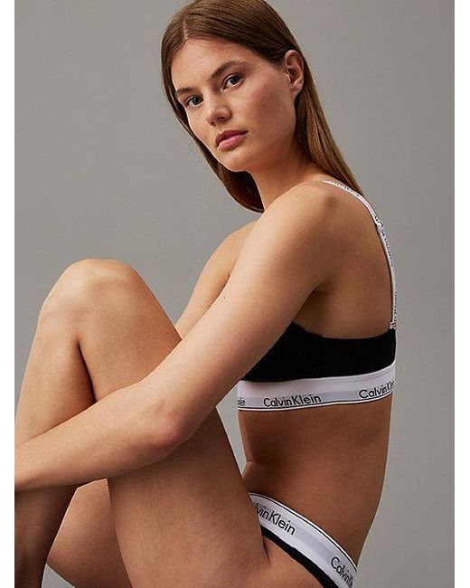 Calvin Klein Black Bralette Modern Cotton