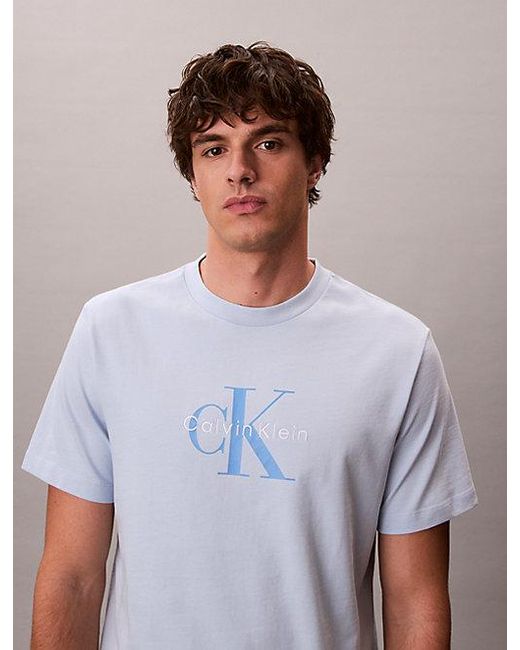 Calvin Klein White Ss Hero Monologo Tee, R9F for men
