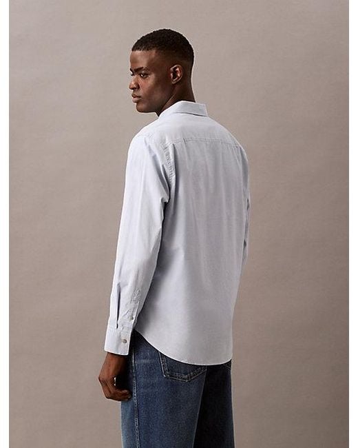 Calvin Klein Klassiek Overhemd Van Oxford Katoen in het White voor heren