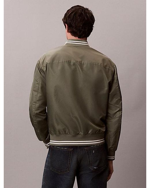 Calvin Klein Natural Jeans Nylon Tipped Bomber Jacket for men