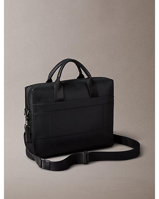 Calvin Klein Gray Embossed Monogram Commuter Bag for men