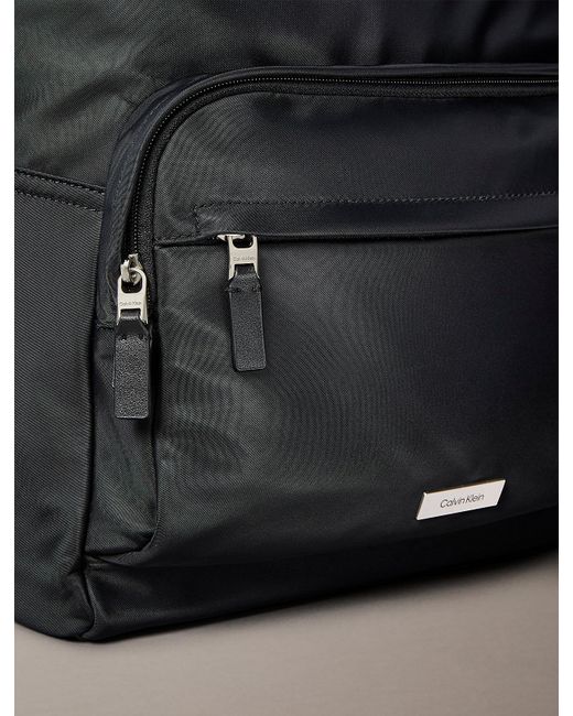 Calvin Klein Black Matte Nylon Backpack for men