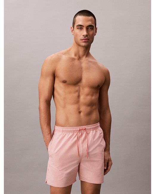 Calvin Klein Pink Medium Drawstring Swim Shorts for men