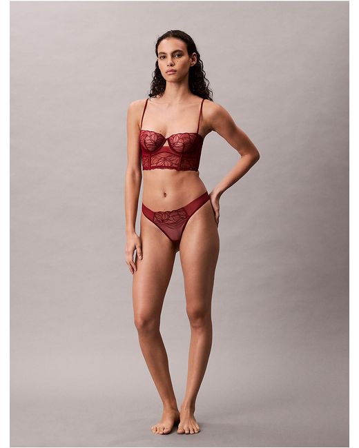 Calvin Klein Multicolor Thong Ck Floral Lace
