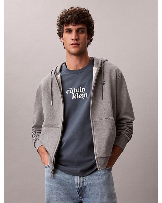 Calvin Klein Blue Jeans Relaxed Logo T-Shirt for men