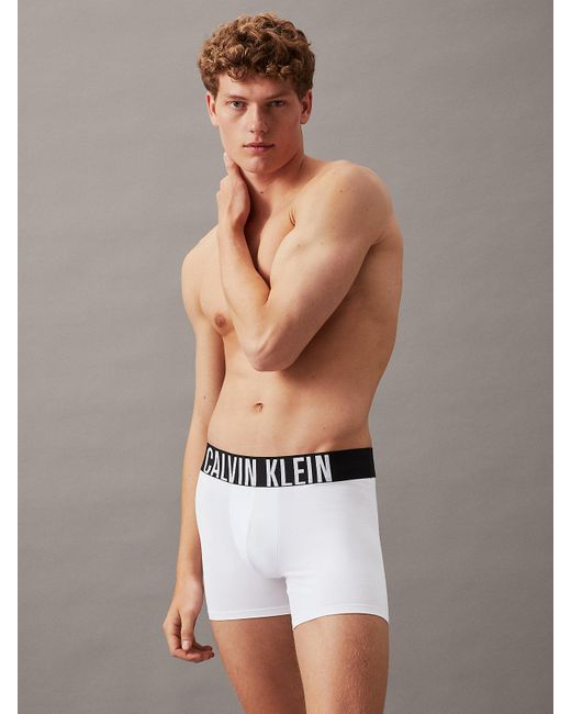 Calvin Klein White 3 Pack Boxer Briefs - Intense Power for men