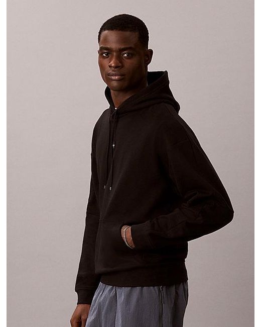 Calvin Klein Black Sport Performance Cotton Blend Hoodie for men