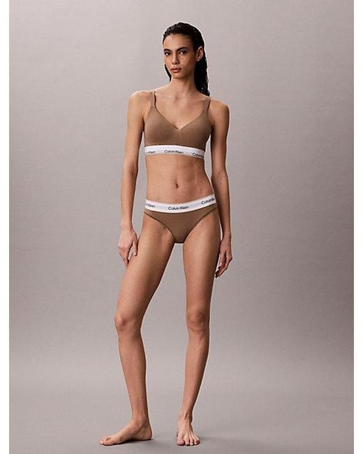 Calvin Klein Brown Bikini Briefs Icon Cotton Modal