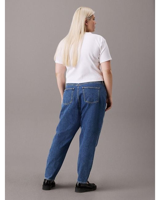 Calvin Klein Blue Plus Size Mom Jeans