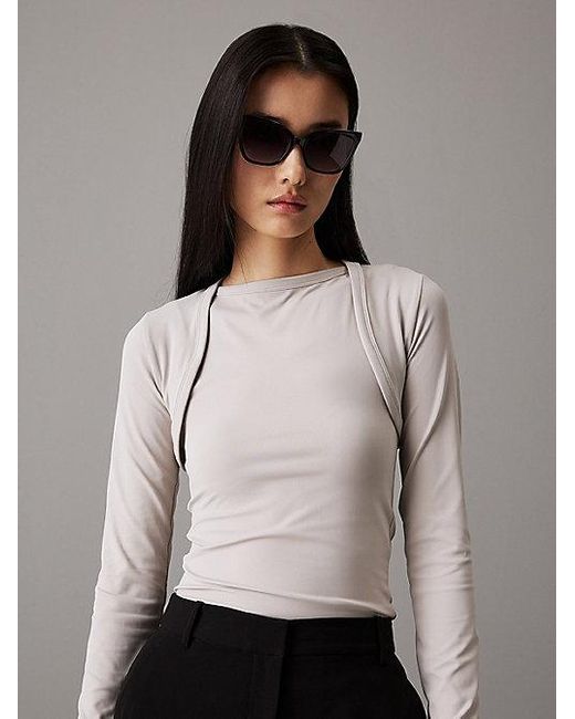 Calvin Klein Black Cat Eye Sunglasses Ck24507S