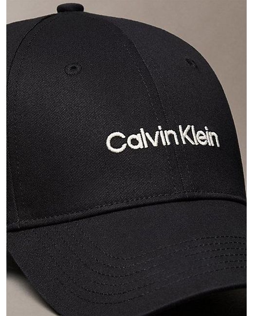 Calvin Klein Black Cotton Twill Adjustable Cap