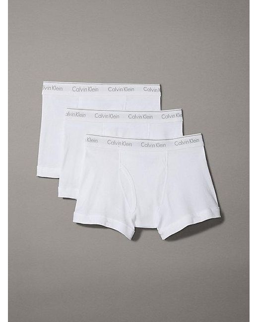 Calvin Klein Katoenen Classics 3-pack Boxershorts in het Gray voor heren