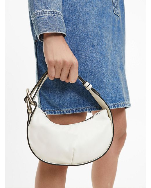 Calvin Klein Mini Hobo Bag in White | Lyst UK