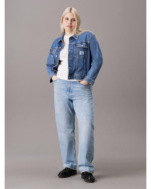 Veste en jean grande taille 90's Calvin Klein en coloris Blue