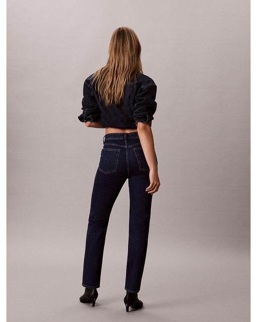 Calvin Klein Blue Archive High Rise Slim Jean