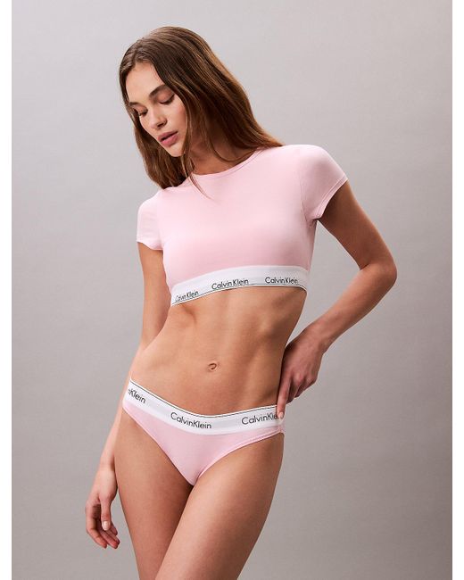 Calvin Klein Pink T-Shirt Bralette
