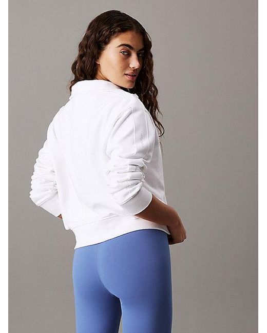 Calvin Klein Fleece Sweatshirt in het White
