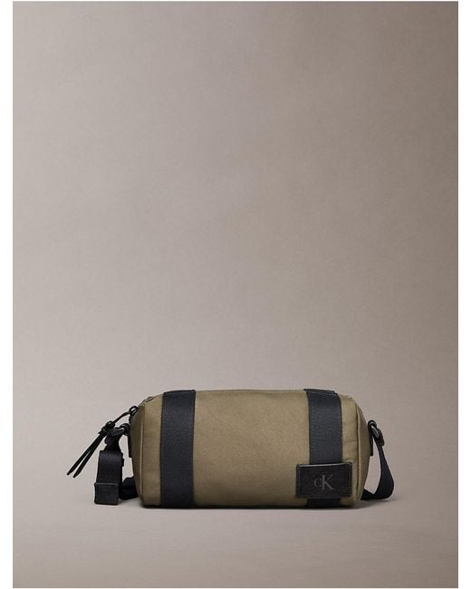 Calvin Klein Green Canvas Camera Bag for men