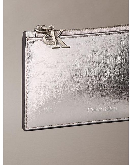 Calvin Klein Gray Quilted Beauty Case