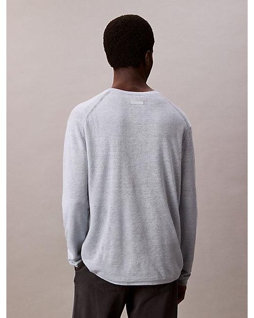 Calvin Klein Zweifarbiger Pullover Aus Leinen-Mix in Multicolor für Herren