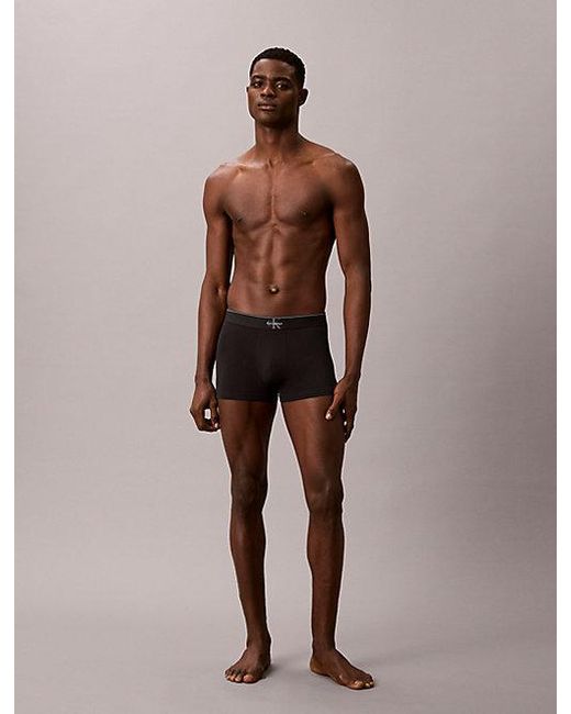 Calvin Klein Gray 3 Pack Trunks for men