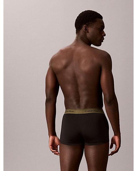 Calvin Klein Black 5 Pack Low Rise Trunks Microfibre Stretch for men